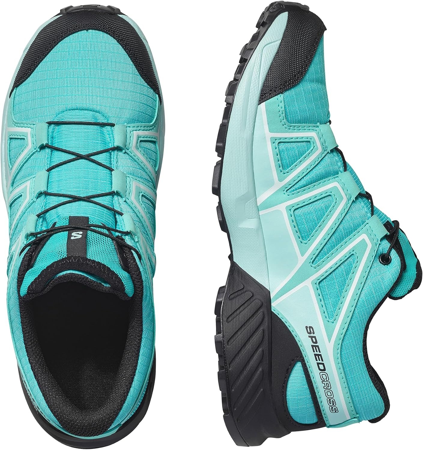 image:imageSalomon Junior SPEEDCROSS CLIMASALOMON WATERPROOF Outdoor Shoes for KidsBlue CuracaoBlackIced Aqua