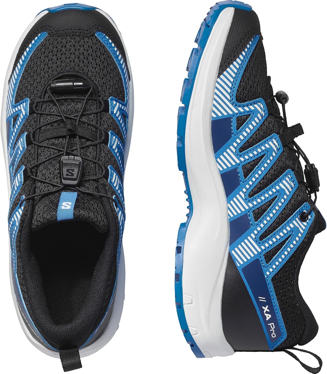 image:imageSalomon Kids Xa Pro V8 Little KidBig KidBlackWhiteFrench Blue