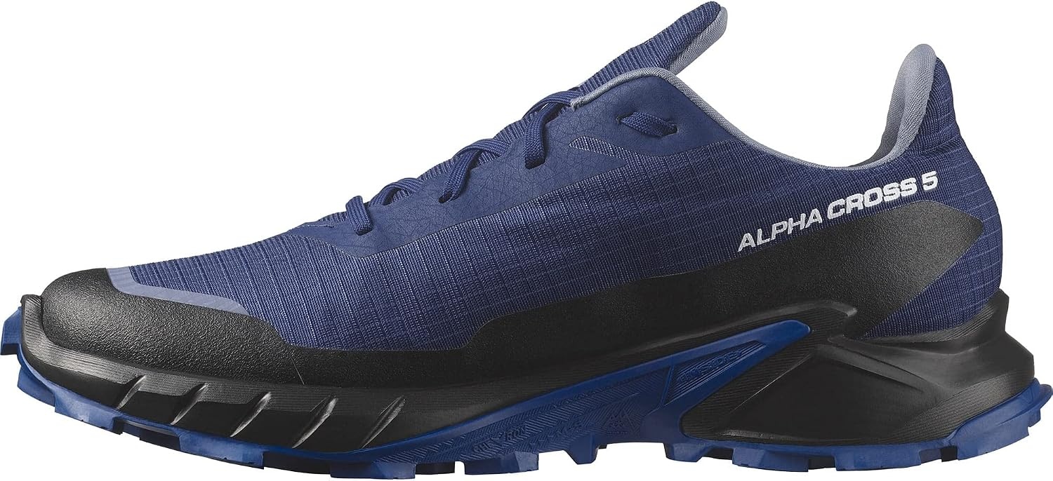 image:imageSalomon Mens Alphacross 5 GoreTEX Trail Running ShoesBlue PrintLapis BlueWhite