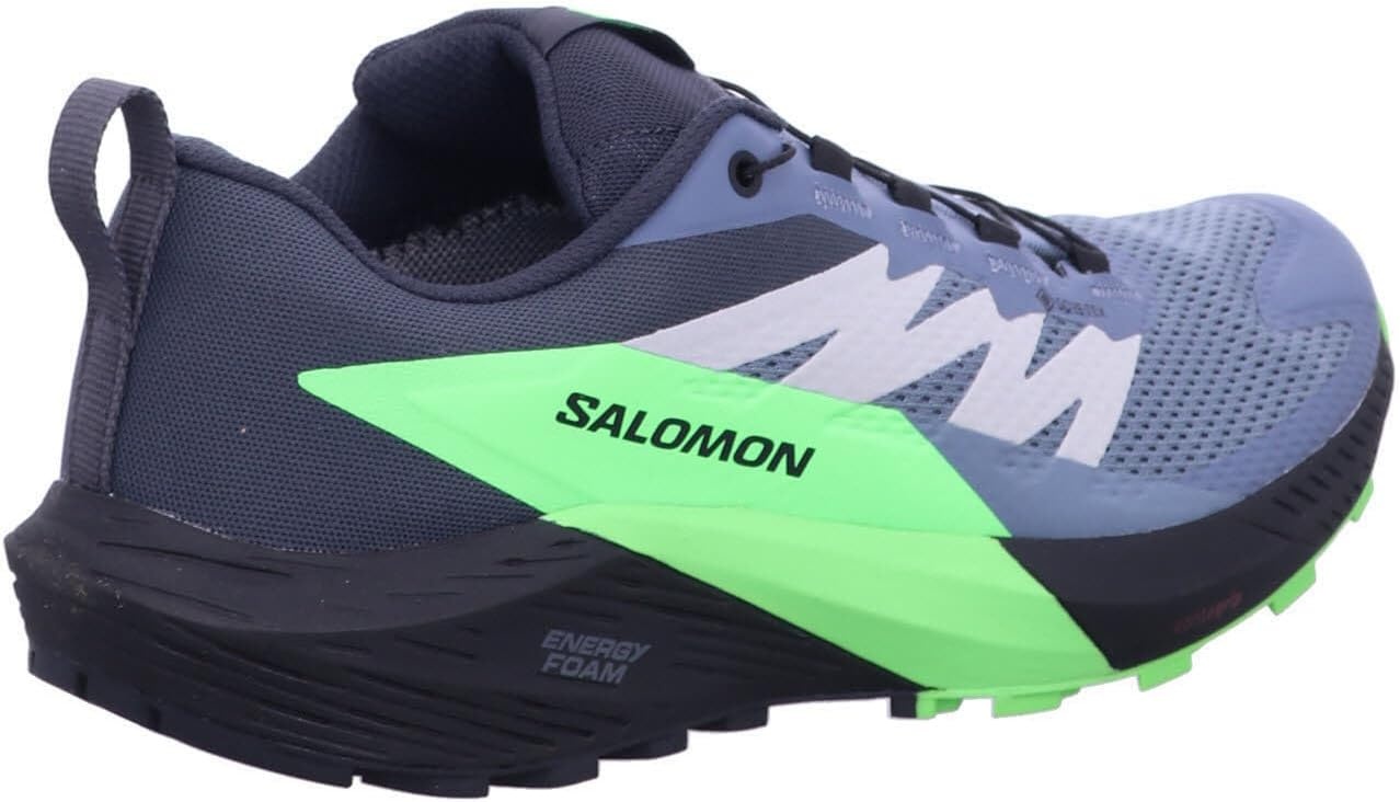 image:imageSalomon Mens Sense Ride 5 Trail Running ShoesFlint Stone Black Green Gecko