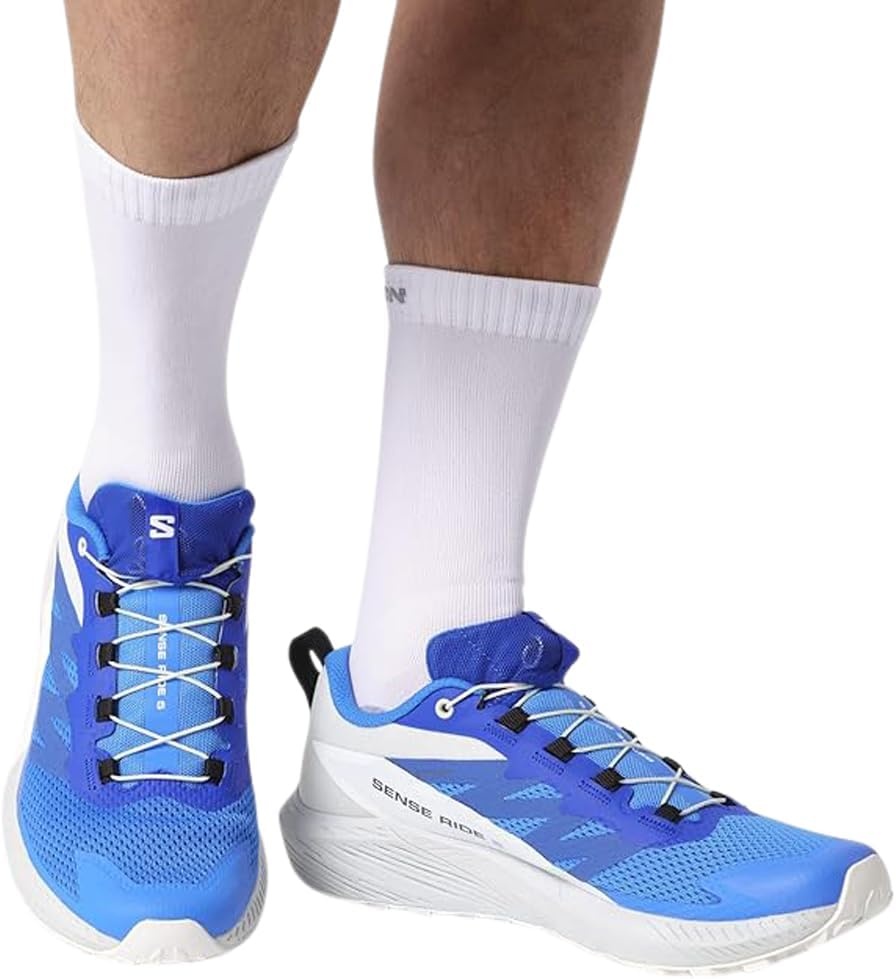 image:imageSalomon Mens Sense Ride 5 Trail Running ShoesIbiza BlueLapis BlueWhite