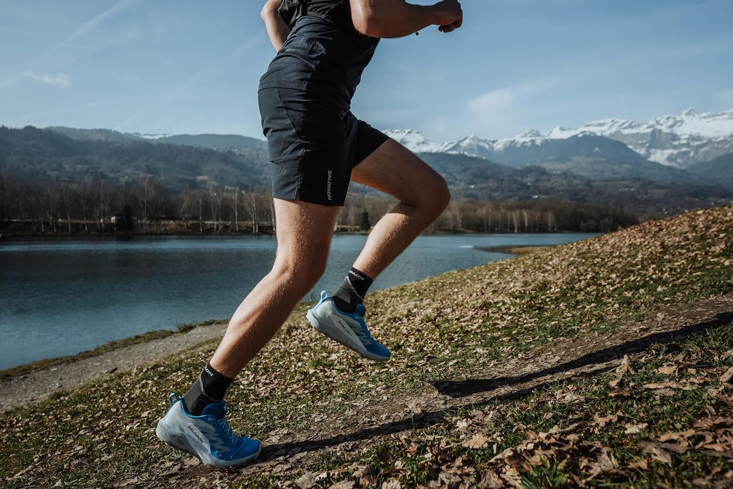 image:imageSalomon Mens Sense Ride 5 Trail Running ShoesIbiza BlueLapis BlueWhite