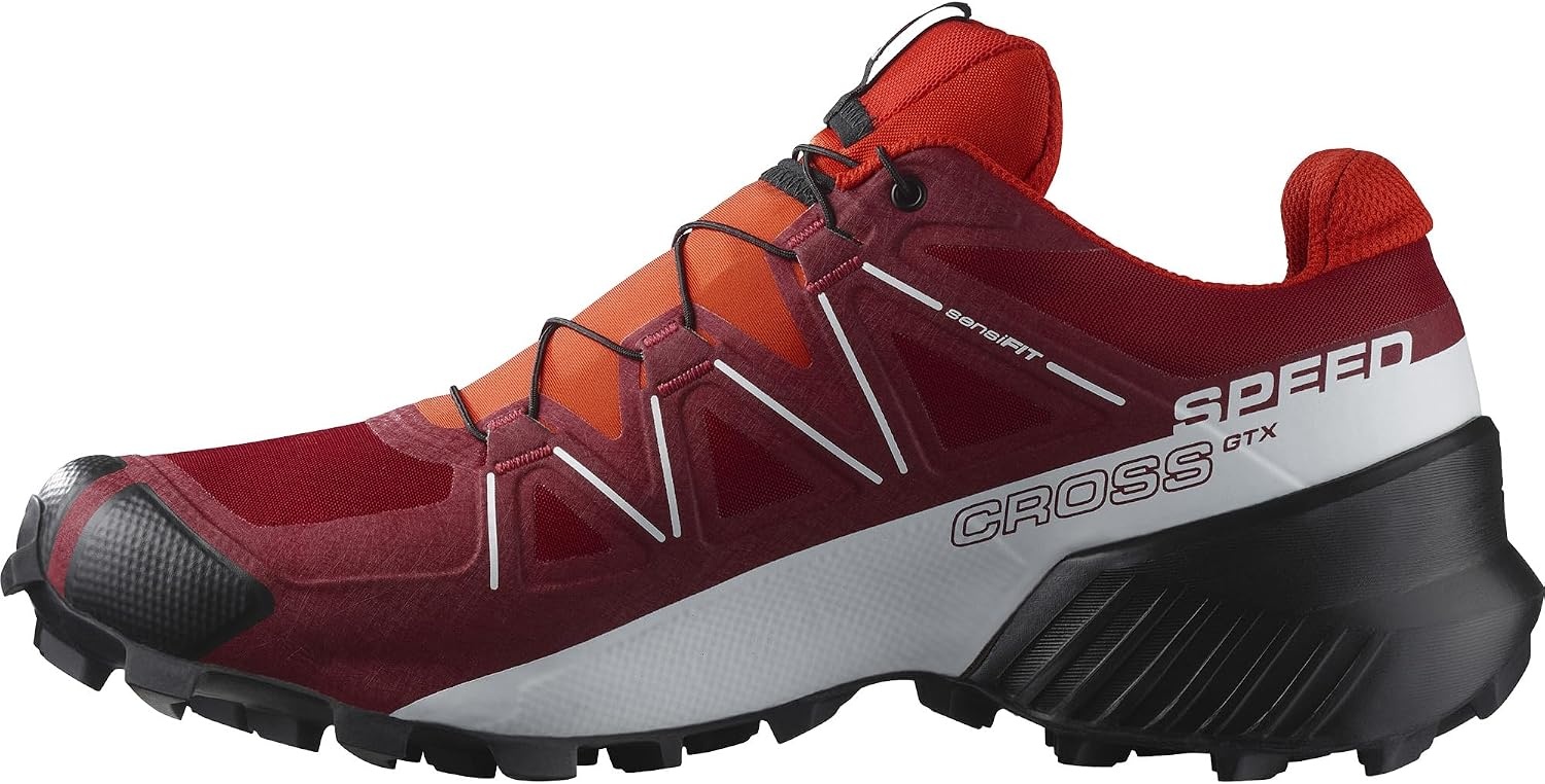 image:imageSalomon Mens Speedcross GTX Waterproof Trail Running ShoesRed DahliaWhiteBlack