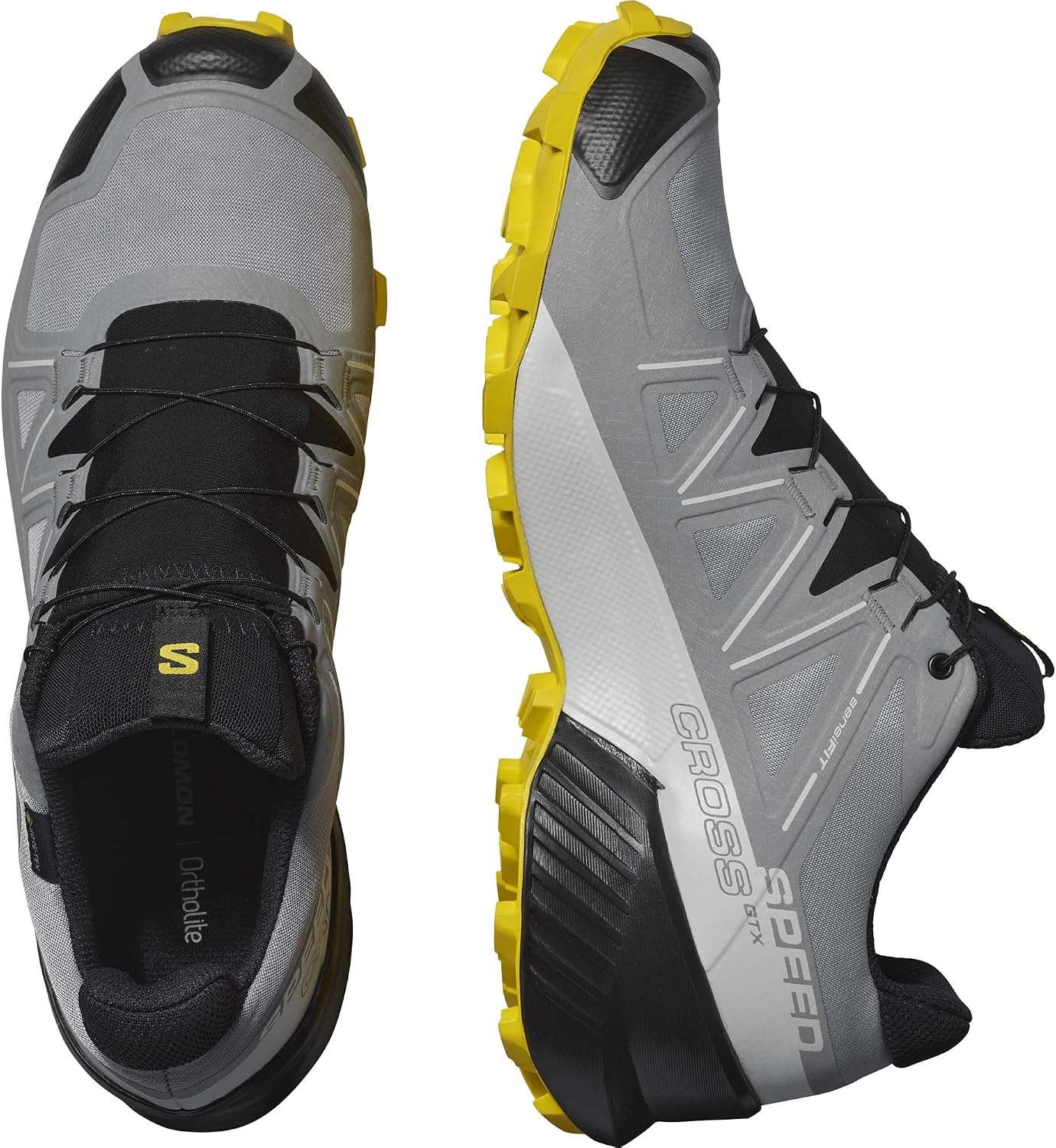 image:imageSalomon Mens Speedcross GTX Waterproof Trail Running ShoesSharkskinBlackLemon