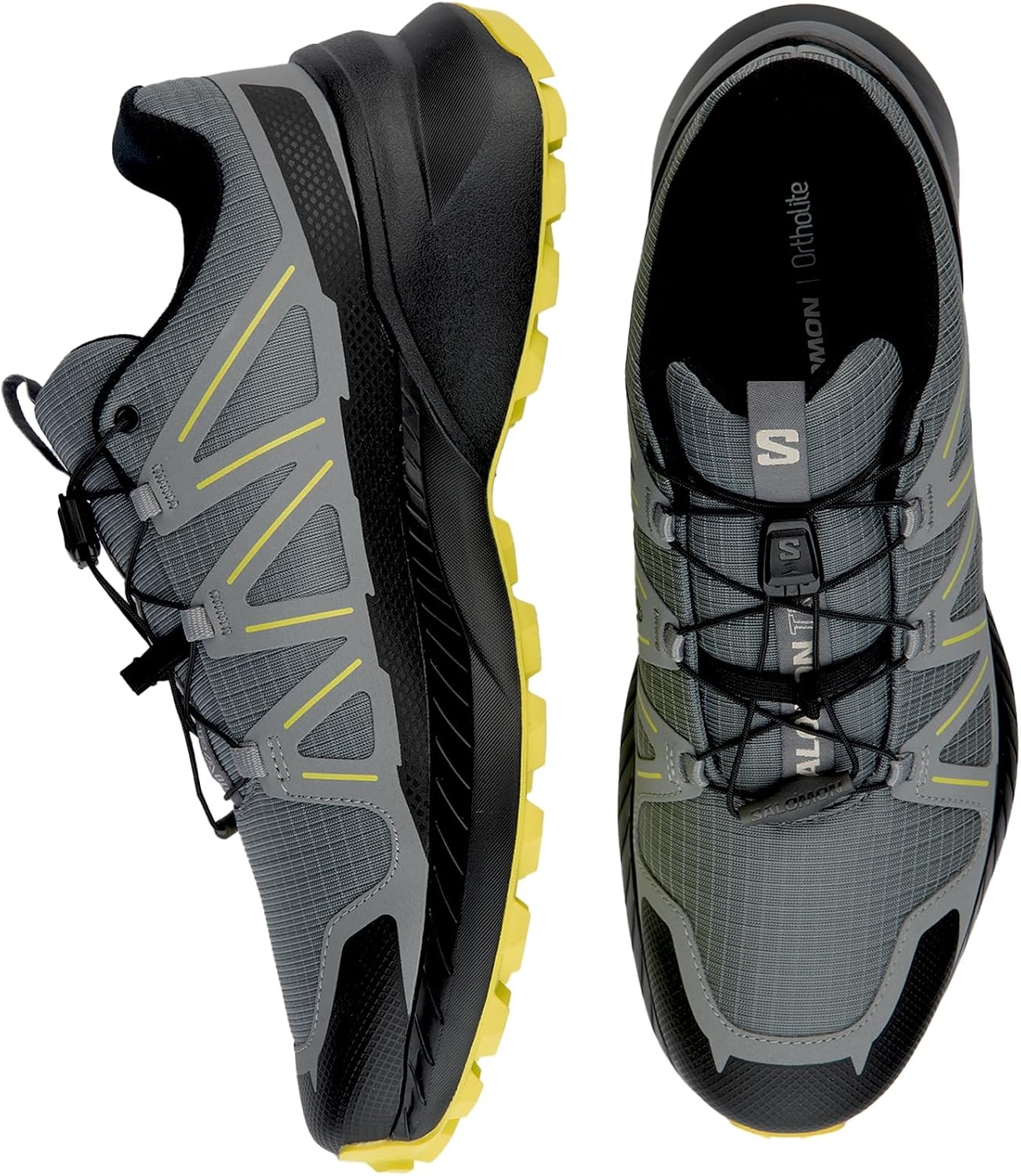 image:imageSalomon Mens Speedcross Peak Trail Running ShoesQuiet ShadeBlackSulphur Spring