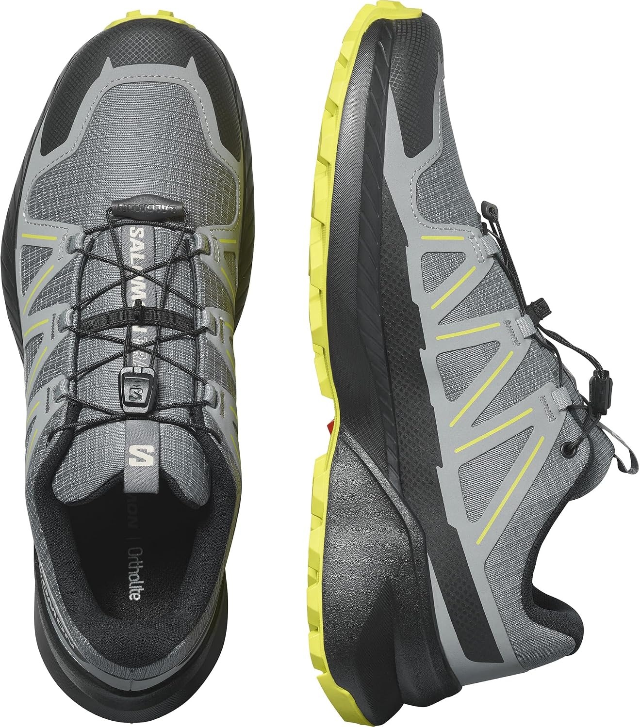 image:imageSalomon Mens Speedcross Peak Trail Running ShoesQuiet ShadeBlackSulphur Spring