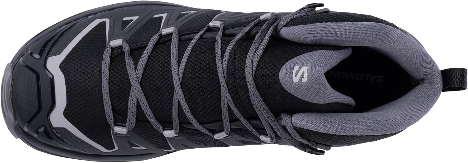 image:imageSalomon Mens X Ultra Flare Mid GoreTex Hiking Shoe Waterproof Support amp Stability for Rugged Trails amp MultiDay HikesBlackAsphaltAlloy