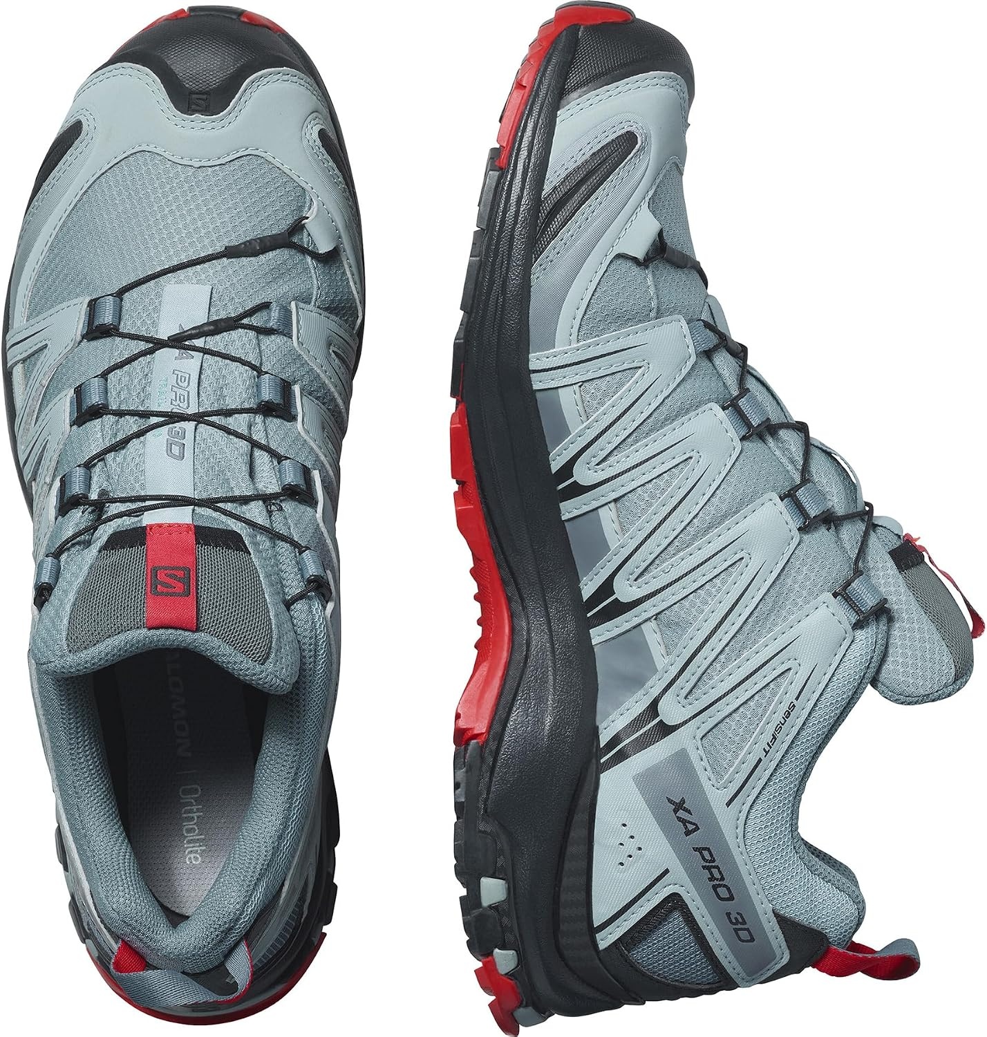 image:imageSalomon Mens XA PRO 3D GoreTex Waterproof Trail Running ShoesLeadBlackBarbados Cherry
