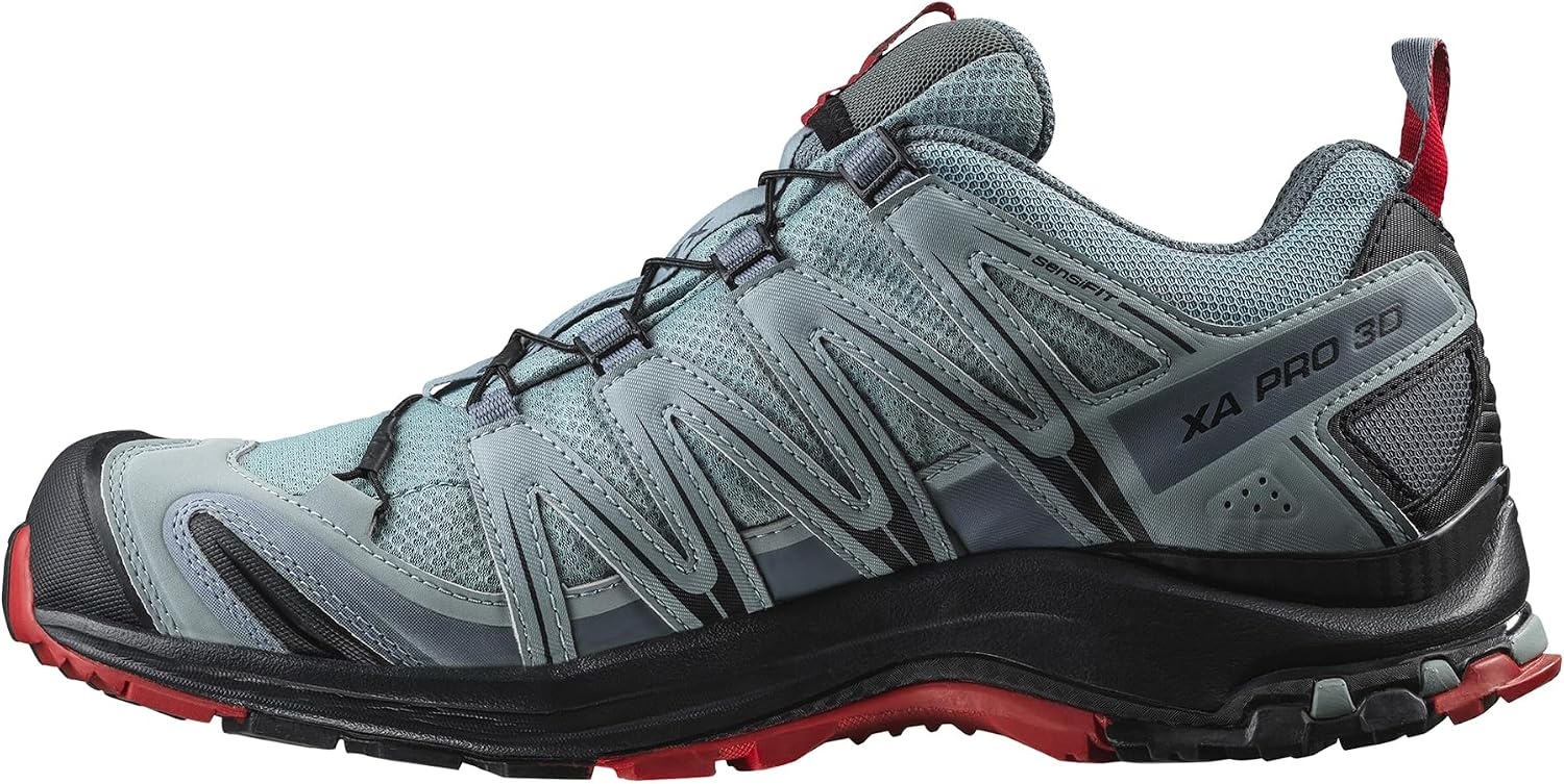 image:imageSalomon Mens XA PRO 3D GoreTex Waterproof Trail Running ShoesLeadBlackBarbados Cherry
