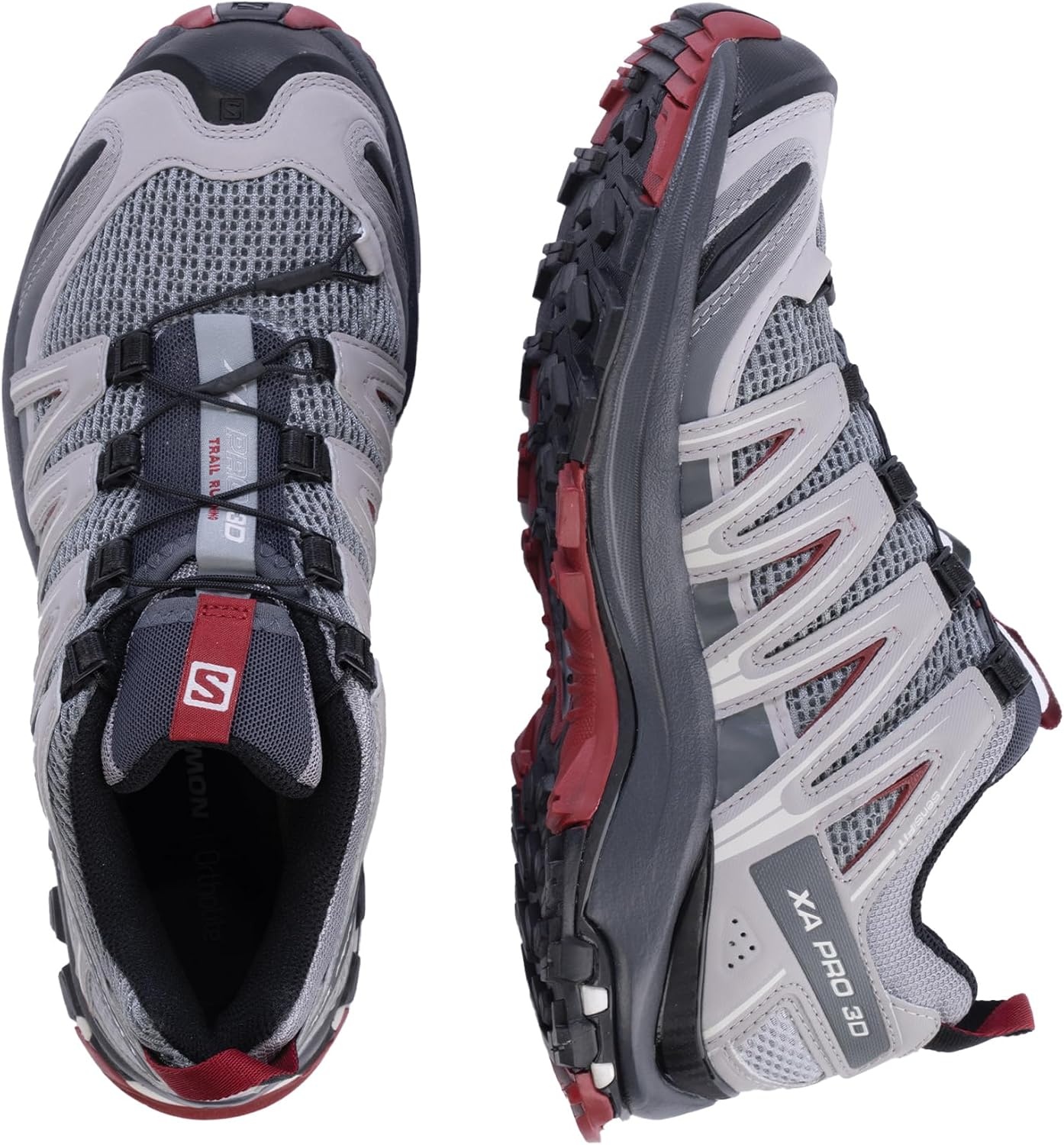 image:imageSalomon Mens XA PRO 3D Trail Running ShoesMonumentEbonyRed Dahlia