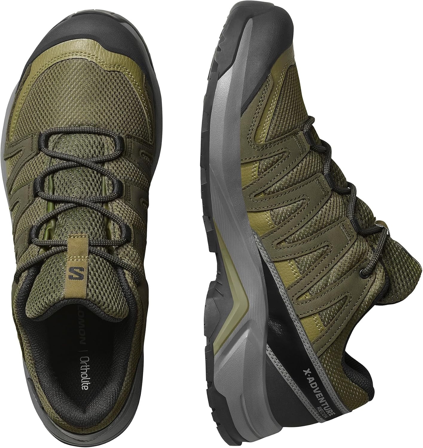 image:imageSalomon Mens XAdventure Recon GoreTex Hiking Shoe Waterproof Traction and Support for Fast Hikes amp Mixed TerrainOlive NightMartini OlivePewter