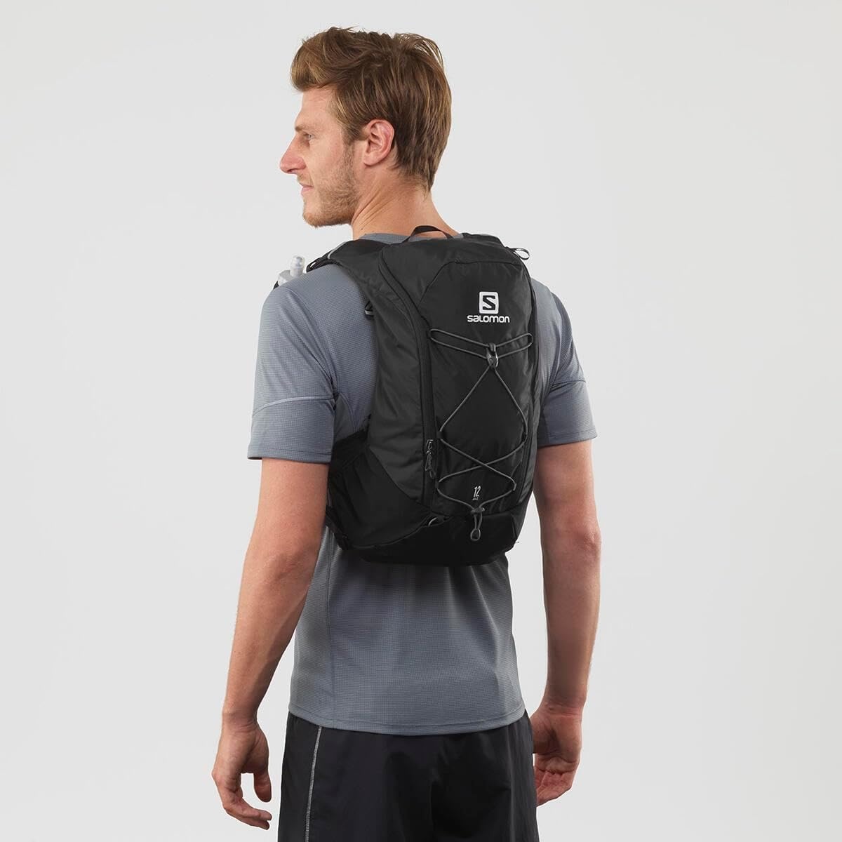 image:imageSalomon Unisex Agile 12 Set Hydration amp Storage Vest with 500ml Flasks IncludedBlack