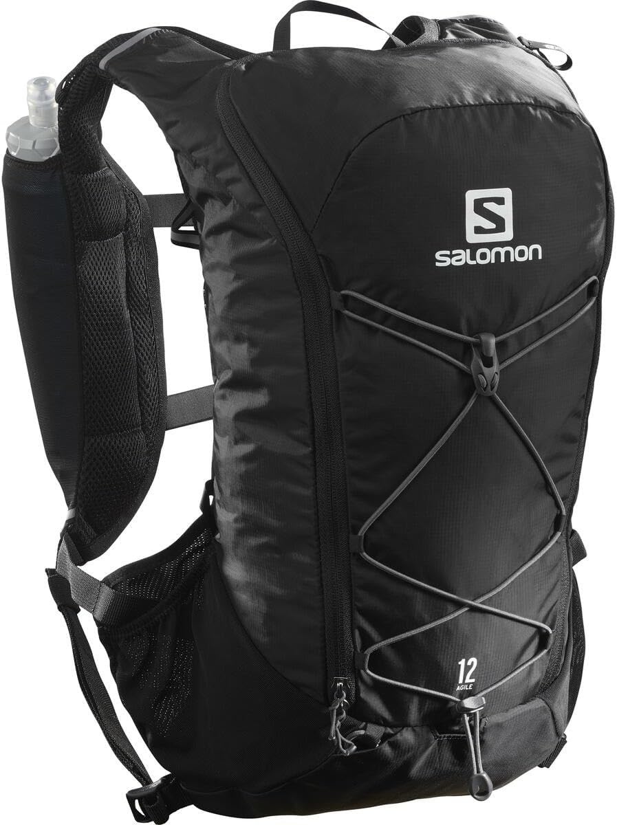 image:imageSalomon Unisex Agile 12 Set Hydration amp Storage Vest with 500ml Flasks IncludedBlack