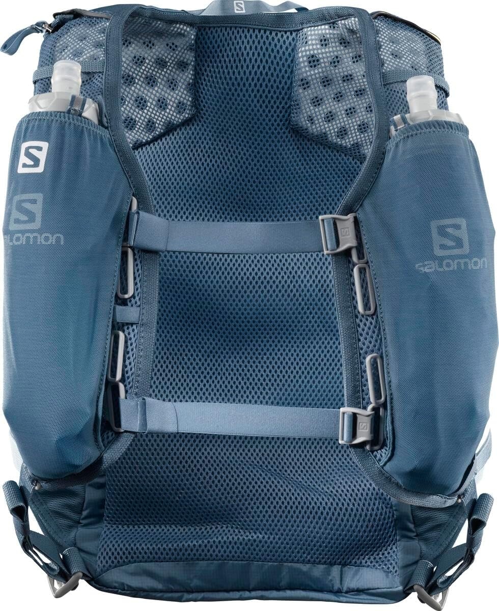 image:imageSalomon Unisex Agile 12 Set Hydration amp Storage Vest with 500ml Flasks IncludedCopen Blue DARK DENIM