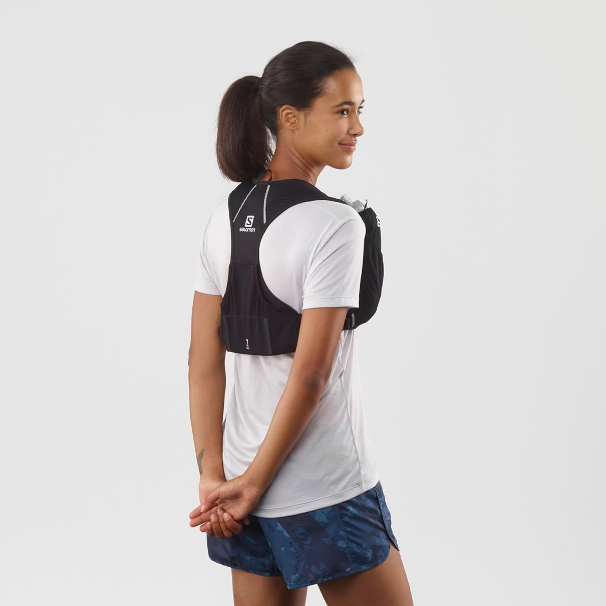image:imageSalomon Unisex Agile 2 Set Hydration amp Storage Vest with 500ml Flasks IncludedBLACK