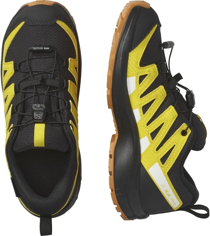 image:imageSalomon Unisex Juniors XA Pro V8 Mid Waterproof Trail Running Shoes for KidsBlack Empire Yellow White