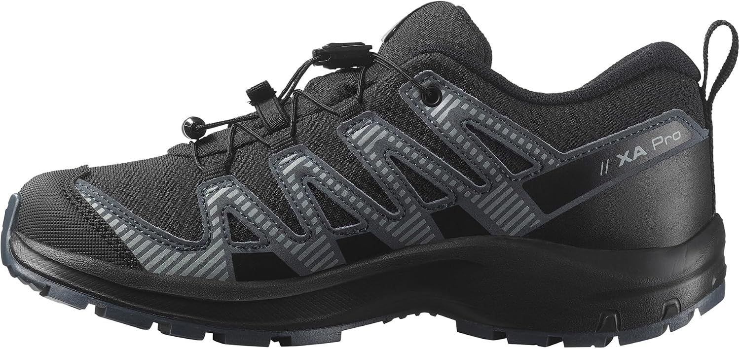 image:imageSalomon Unisex Juniors XA Pro V8 Mid Waterproof Trail Running Shoes for KidsBlackTurbulenceQuarry