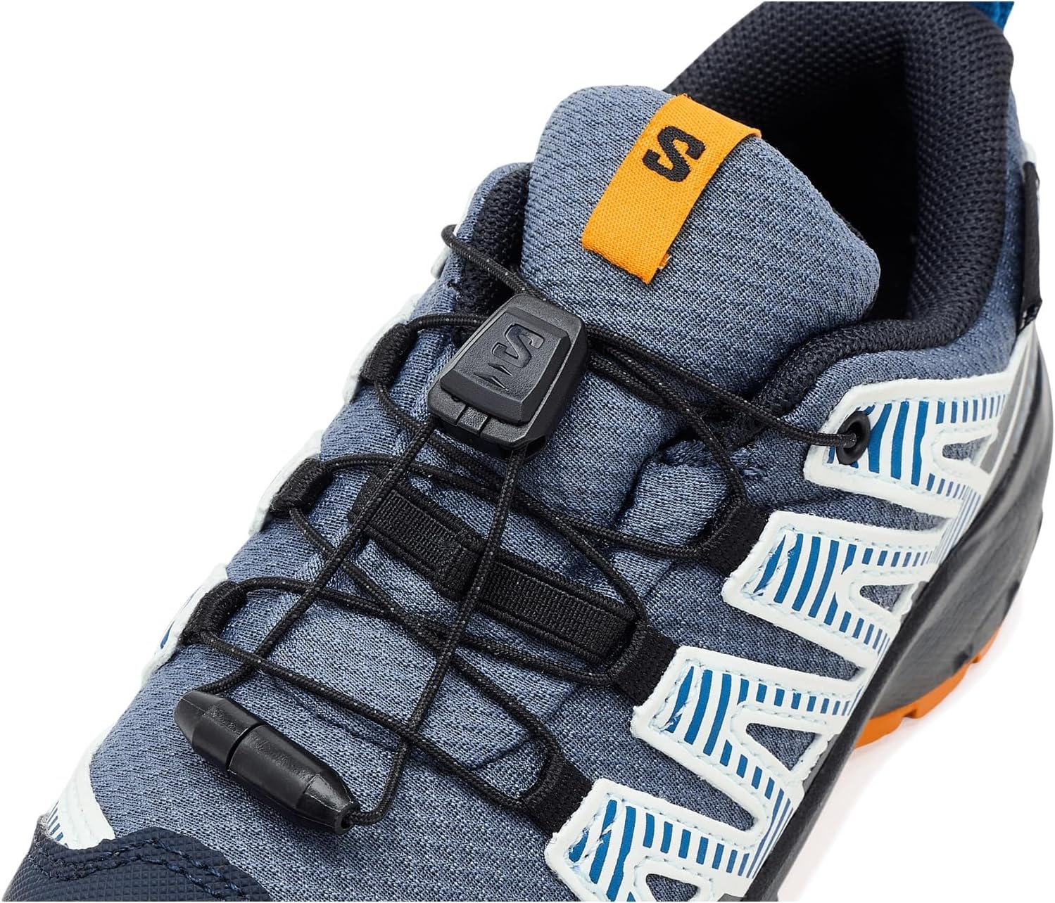 image:imageSalomon Unisex Juniors XA Pro V8 Mid Waterproof Trail Running Shoes for KidsGrisailleDark BlueTurmeric