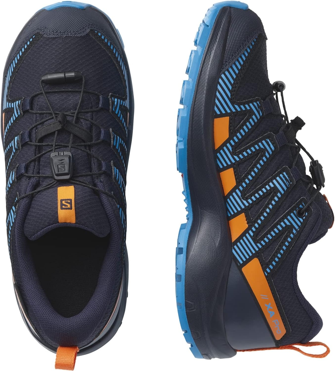image:imageSalomon Unisex Juniors XA Pro V8 Mid Waterproof Trail Running Shoes for KidsNavy WilVibrant OrangeBlithe