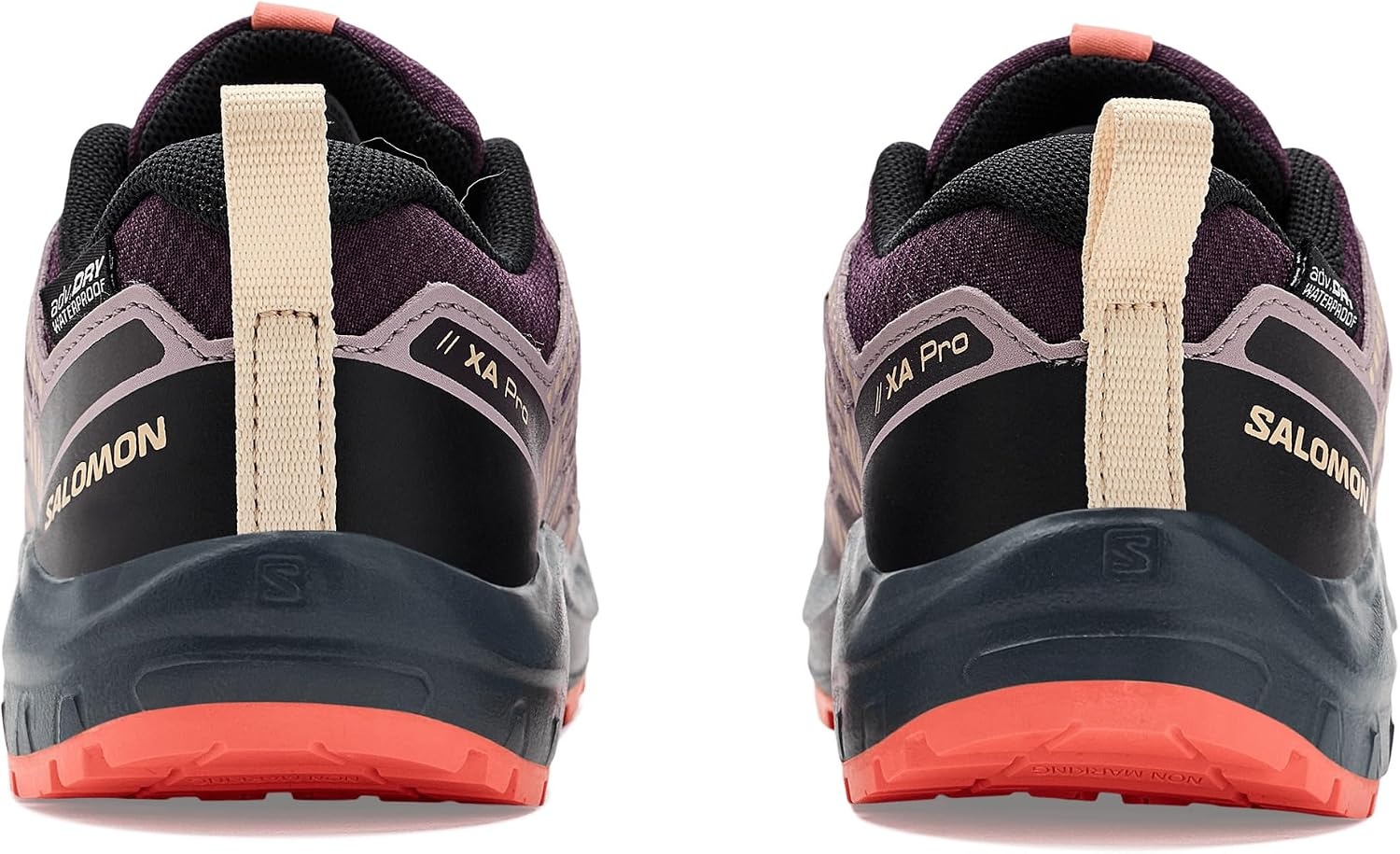 image:imageSalomon Unisex Juniors XA Pro V8 Mid Waterproof Trail Running Shoes for KidsPlum KittenTurbulenceFusion Coral