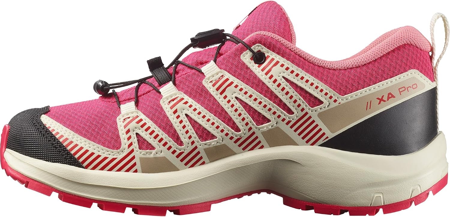 image:imageSalomon Unisex Juniors XA Pro V8 Mid Waterproof Trail Running Shoes for KidsRouge RedVanilla IceFlamingo Pink
