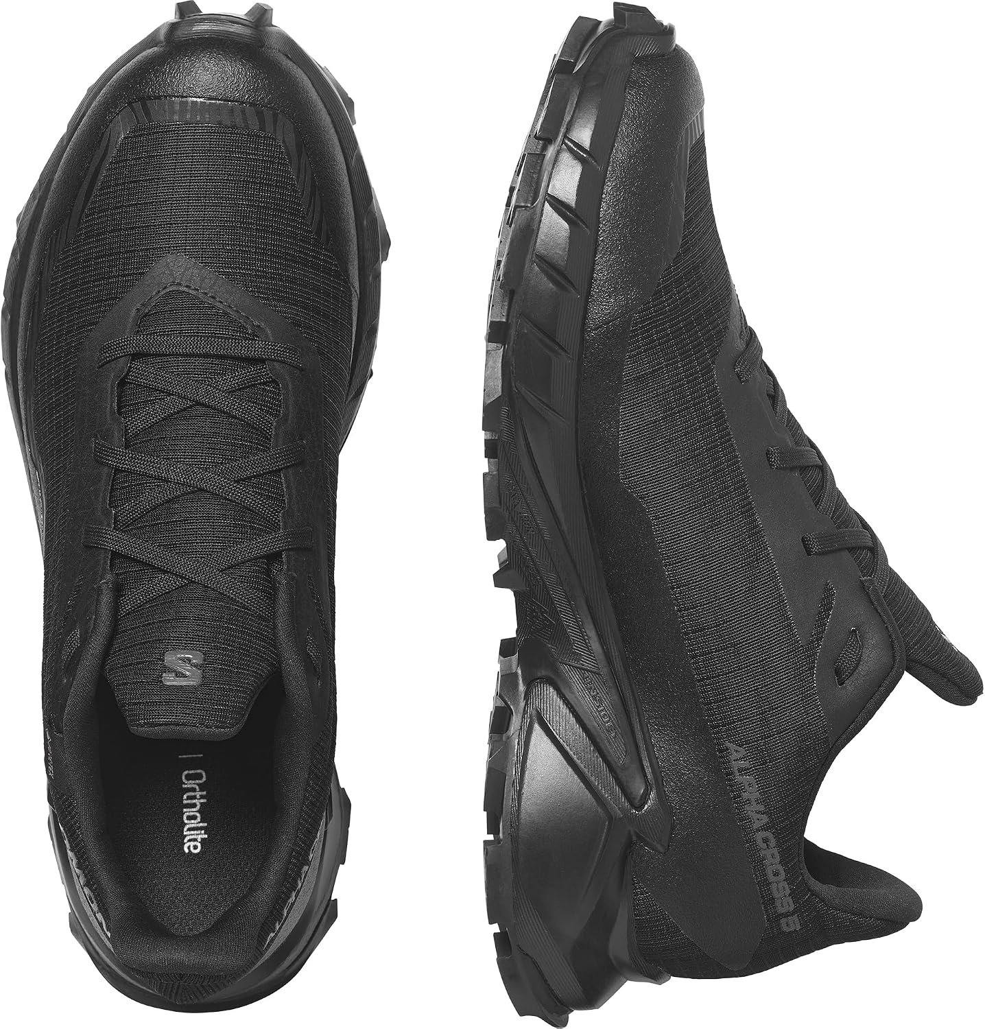 image:imageSalomon Womens Alphacross 5 GoreTex Waterproof Trail Running ShoesBlackBlackEbony