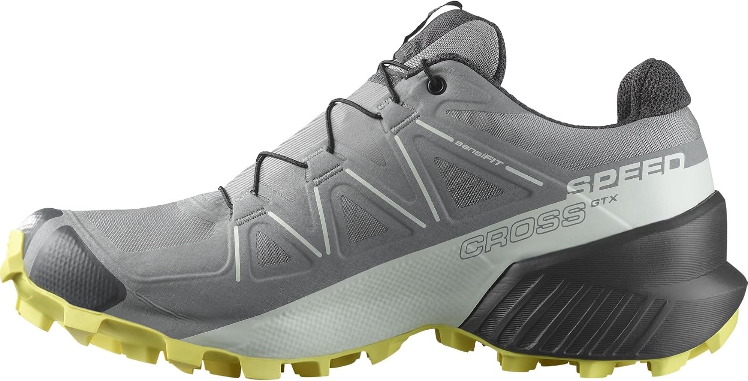 image:imageSalomon Womens Speedcross GTX Waterproof Trail Running ShoesSharkskinClearly AquaSunny Lime