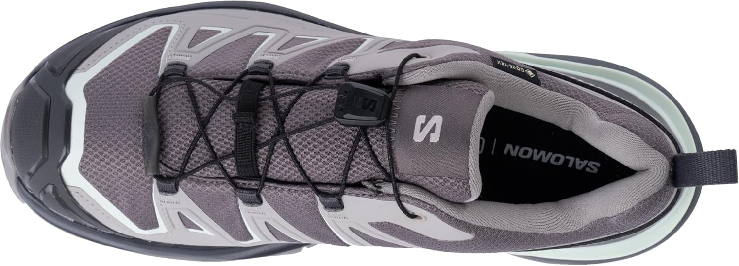 image:imageSalomon Womens X Ultra Flare GoreTex Hiking Shoe Waterproof Lightweight Comfort for Mixed Terrain amp Day HikesDark Gull GrayPalomaClearly Aqua