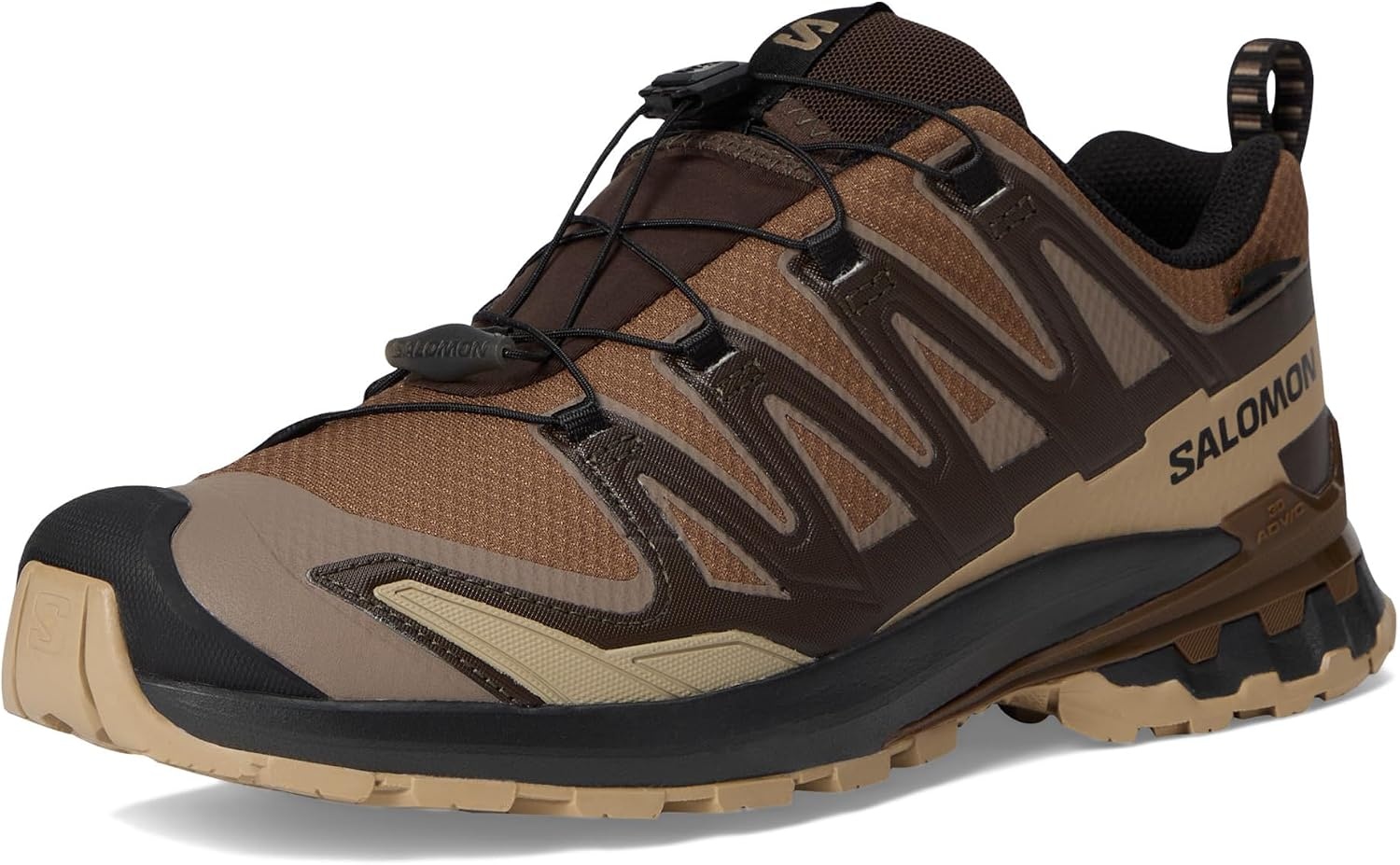 image:imageSalomon Womens XA PRO 3D GoreTex Waterproof Trail Running ShoesDark EarthDesert TanBlack