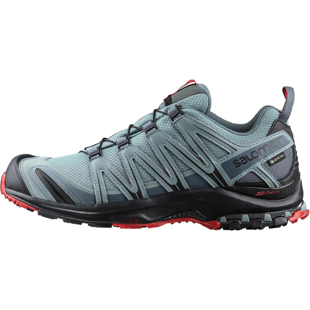 image:imageSalomon Mens XA PRO 3D GoreTex Waterproof Trail Running ShoesLeadBlackBarbados Cherry