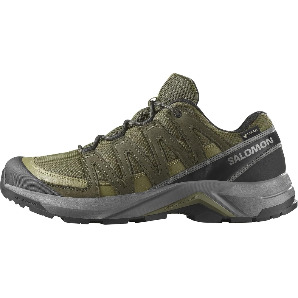image:imageSalomon Mens XAdventure Recon GoreTex Hiking Shoe Waterproof Traction and Support for Fast Hikes amp Mixed TerrainOlive NightMartini OlivePewter