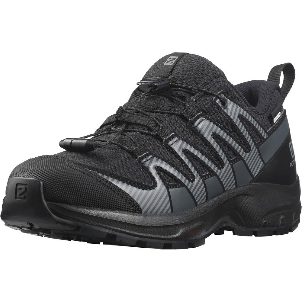 image:imageSalomon Unisex Juniors XA Pro V8 Mid Waterproof Trail Running Shoes for KidsBlackBlackEbony
