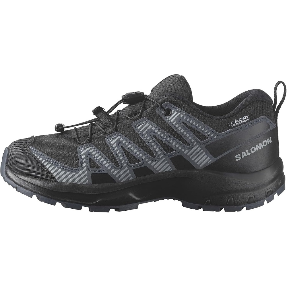 image:imageSalomon Unisex Juniors XA Pro V8 Mid Waterproof Trail Running Shoes for KidsBlackTurbulenceQuarry