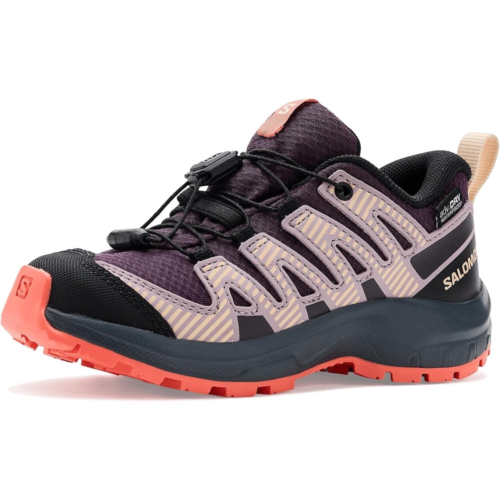 image:imageSalomon Unisex Juniors XA Pro V8 Mid Waterproof Trail Running Shoes for KidsPlum KittenTurbulenceFusion Coral