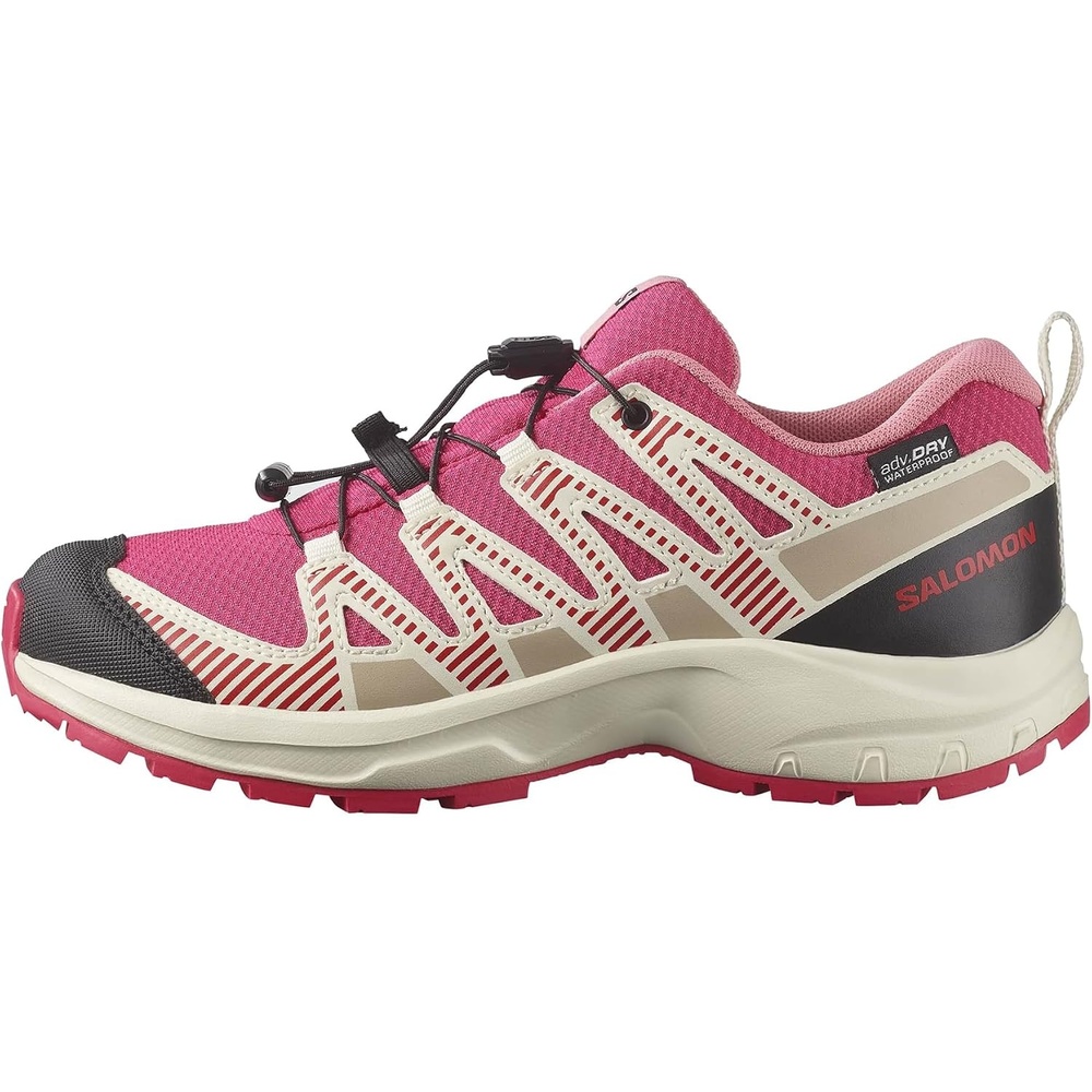 image:imageSalomon Unisex Juniors XA Pro V8 Mid Waterproof Trail Running Shoes for KidsRouge RedVanilla IceFlamingo Pink