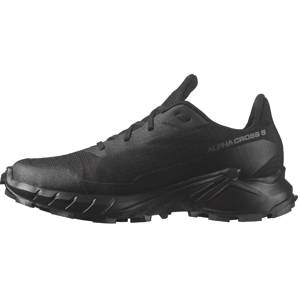 image:imageSalomon Womens Alphacross 5 GoreTex Waterproof Trail Running ShoesBlackBlackEbony