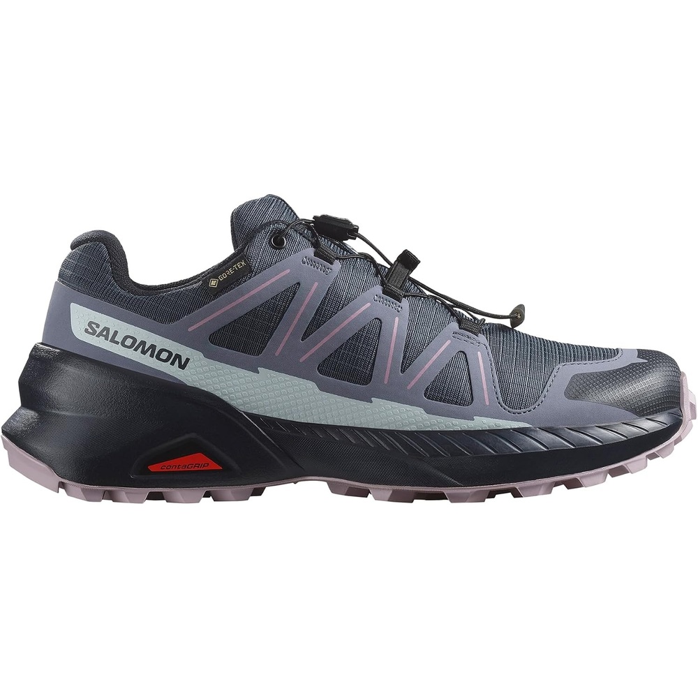 image:imageSalomon Womens Speedcross Peak GoreTex Trail Running Shoe Waterproof AllTerrain Performance for Hiking amp Long Trail SessionsBlue NightsGrisailleNirvana