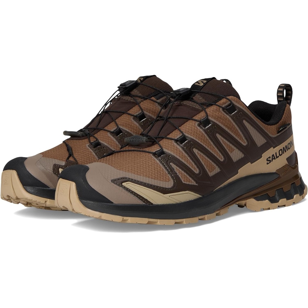 image:imageSalomon Womens XA PRO 3D GoreTex Waterproof Trail Running ShoesDark EarthDesert TanBlack