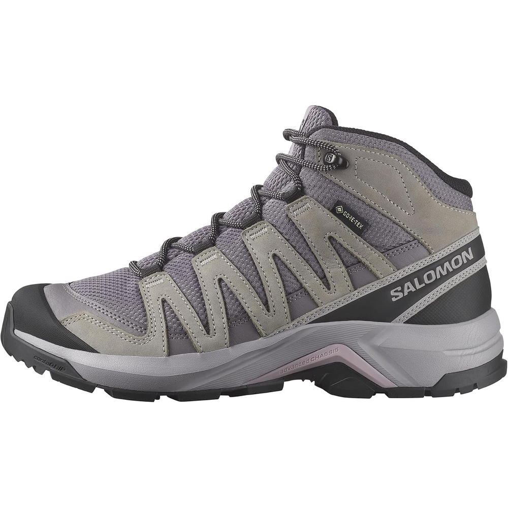 image:imageSalomon Womens XAdventure Recon Mid GoreTex Hiking Shoe Waterproof Stability for Rugged Hiking Trails amp AllWeather TrekkingExcaliburGullNirvana