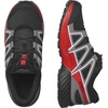 Salomon Kids Speedcross J Unisex Trail Running Shoe(Black/Quiet Shade/High Risk Red)