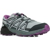 Salomon Kids Speedcross J Unisex Trail Running Shoe(Quarry/Black/Sparkling Grape)
