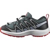 Salomon Kids Xa Pro V8 (Little Kid/Big Kid)(Stormy Weather/Zen Blue/Goji Berry)