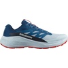 Salomon Men’s Alphaglide Trail Running Shoe, Lightweight Cushioning and All-Terrain Grip for Trail Running & Hiking(Ballad Blue/Dark Blue/Fiery Red)