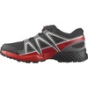 Salomon Kids Speedcross J Unisex Trail Running Shoe(Black/Quiet Shade/High Risk Red)