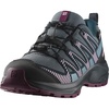 Salomon Unisex Junior’s XA Pro V8 Mid Waterproof Trail Running Shoes for Kids(Neptune./Carbon/Plum Caspia)