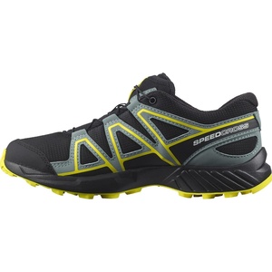 Salomon Kids Speedcross J Unisex Trail Running Shoe(Black/Black/Evening Primrose)