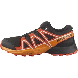 Salomon Kids Speedcross J Unisex Trail Running Shoe(Black/Cherry Tomato/Turmeric)