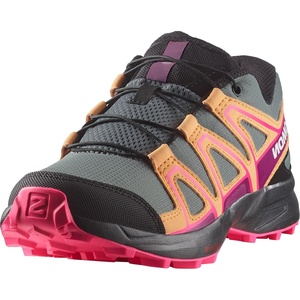 Salomon Kids Speedcross J Unisex Trail Running Shoe(Sedona Sage/Papaya/Knockout Pink)