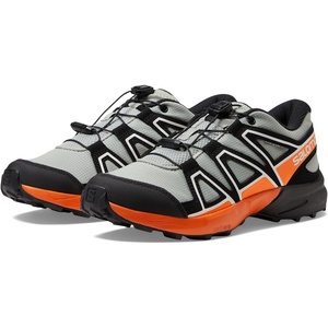 Salomon Kids Speedcross J Unisex Trail Running Shoe(Wrought Iron/Black/Vibrant Orange)