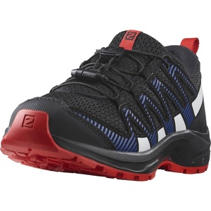 Salomon Kids Xa Pro V8 (Little Kid/Big Kid)(Black/Lapis Blue/Fiery Red)